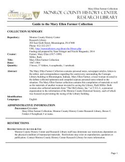 Mary Ellen Farmer Collection - Monroe County History Center