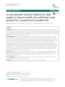 A novel dynamic exercise initiative for older people to improve