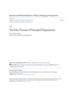 The False Promise of Principled Negotiations