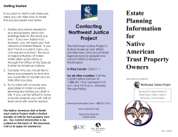 Estate Planning Information for Native American Trust Property