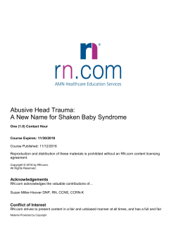 Abusive Head Trauma: A New Name for Shaken Baby Syndrome