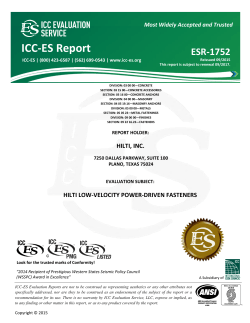 ESR-1752 - Hilti, Inc.