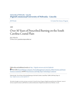 Over 50 Years of Prescribed Burning on the South Carolina Coastal