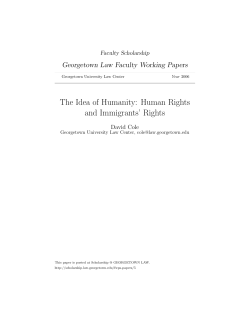 The Idea of Humanity: Human Rights and Immigrants` Rights