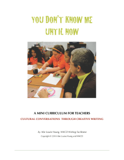 Cultural Conversations through Creative Writing