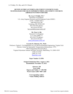 review of precast portland cement concrete panel technologies