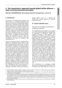3. The Commission`s approach towards global airline alliances