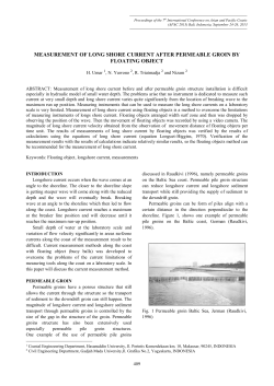 MEASUREMENT OF LONG SHORE CURRENT AFTER