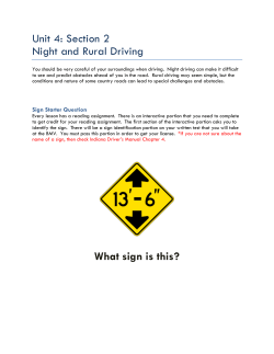 Unit 4: Section 2 Night and Rural Driving What