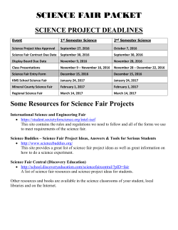 Science Fair Packet - Mineral County Schools