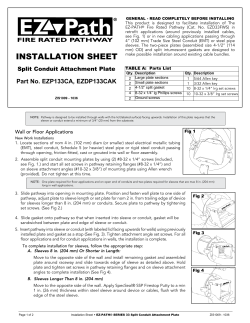 installation sheet