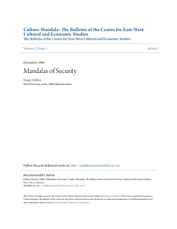 Mandalas of Security - ePublications@bond