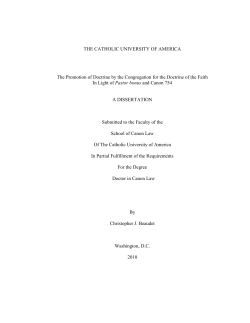 The Promotion of Doctrine by the Congregation for the Doctrine of