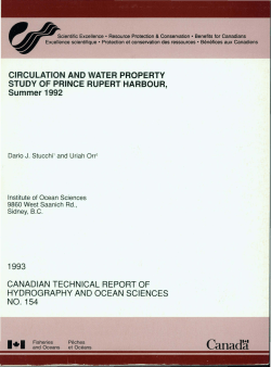 Circulation and water property study of Prince Rupert Harbour