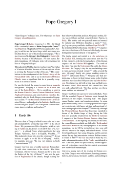 Pope Gregory I - Hymns and Chants