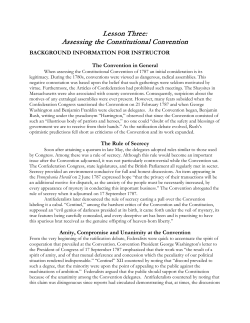 Lesson Three: Assessing the Constitutional Convention