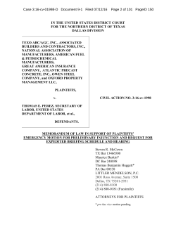 Memorandum - National Association of Manufacturers