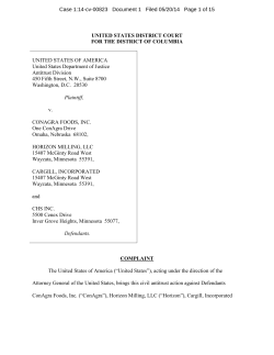 Complaint: US v. ConAgra Foods Inc. et al.