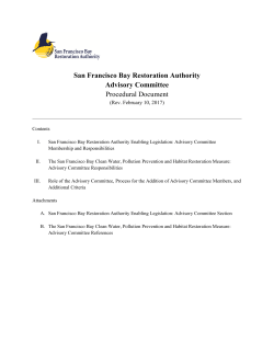 SFBRA Advisory Committee Procedural Document