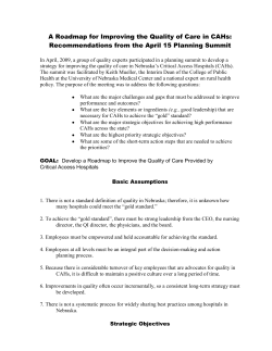 Basic Assumptions - National Rural Health Resource Center