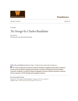 The Stranger by Charles Baudelaire