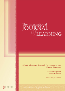 School Visits to a Research Laboratory as Non -Formal