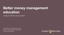 Better money management education