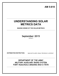 understanding solar metrics data