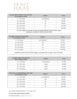 COLOR (NEW PRINTS) - ernst haas estate