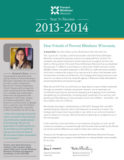 2013-2014 Annual Report - Prevent Blindness Wisconsin