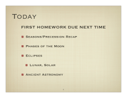 first homework due next time