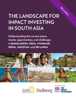 Sri Lanka Chapter - Global Impact Investing Network