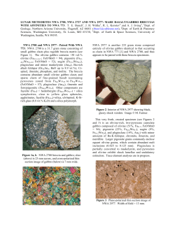 LUNAR METEORITES NWA 2700, NWA 2727 AND NWA 2977