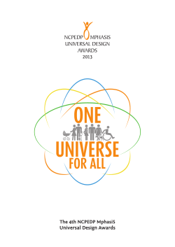 List of Awardees 2013 :NCPEDP MPHASIS Universal Design Awards