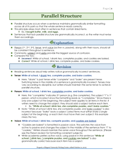 Parallel Structure - Regent University