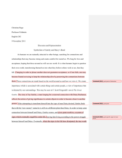 Symbolism of Gatsby and Daisy`s Bond