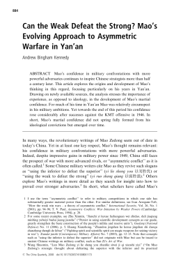 Can the Weak Defeat the Strong? Mao`s Evolving Approach to