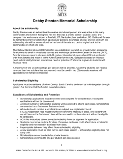 Debby Stanton Memorial Scholarship