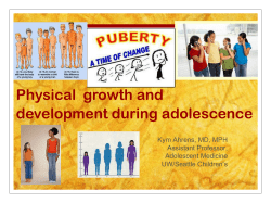 Physical growth and development during adolescence