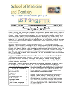 The Medical Scientist Training Program - URMC