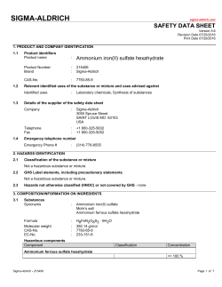 Ammonium iron(II) sulfate hexahydrate
