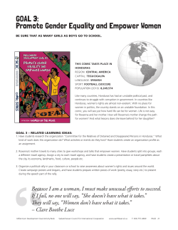 Goal 3: Promote Gender Equality and Empower Women