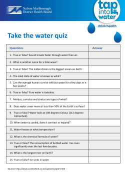 . Take the water quiz