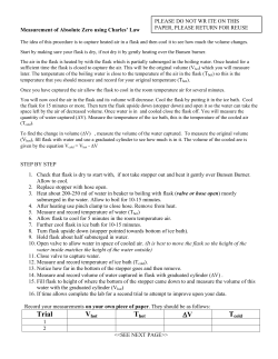 Measurement of Absolute Zero using Charles` Law