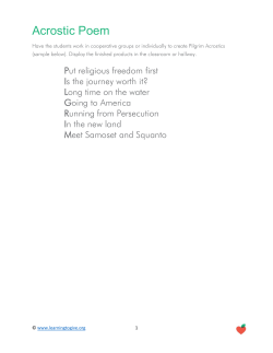 Acrostic Poem - Learning to Give