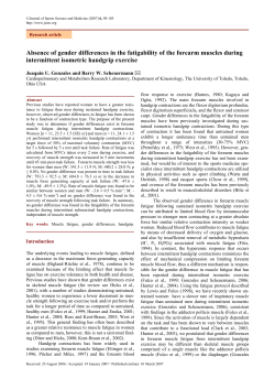 Absence of gender differences in the fatigability of the forearm