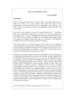 Police Accountability in India - Commonwealth Human Rights Initiative