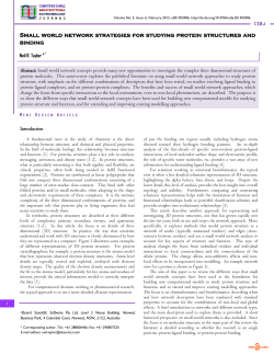 Small world network strategies for studying protein structures and