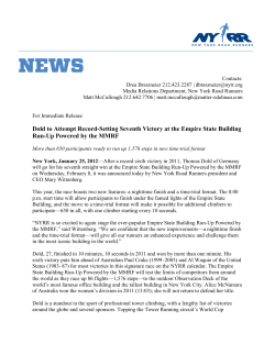 Dold to Attempt Record-Setting Seventh Victory at the Empire State