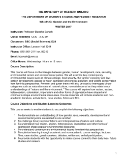 Course outline - Western University